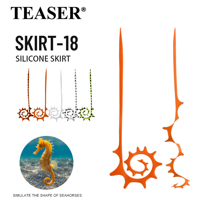 Fishing Lure Jig - ชุดกระโปรงยางซิลิโคน TEASER 5 ชิ้น รุ่น SKIRT-18