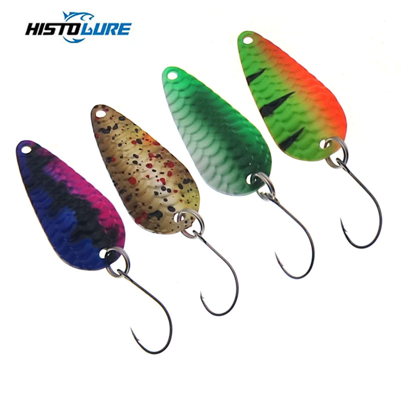 Fishing Lure Spoon - ปลาเทราท์ช้อนตะขอเดี่ยว Spinning Lure2.8g 31มม.Wobbler ประดิษฐ์ Perch