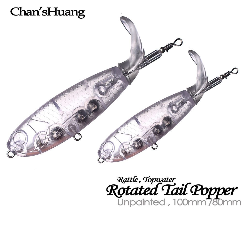 Fishing Lure Popper - Chan'shuang เหยื่อปลอมแบบไม่มีสี, จำนวน20ชิ้นขนาด8ซม./10ซม. เหยื่อปลอมสำหรับเหยื่อล่อปลา