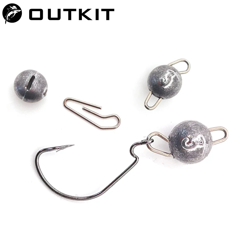 Fishing Lure Accessories - OUTKIT 10 ชิ้น/ล็อตหัวตะกั่ว Sinker Soft Lure