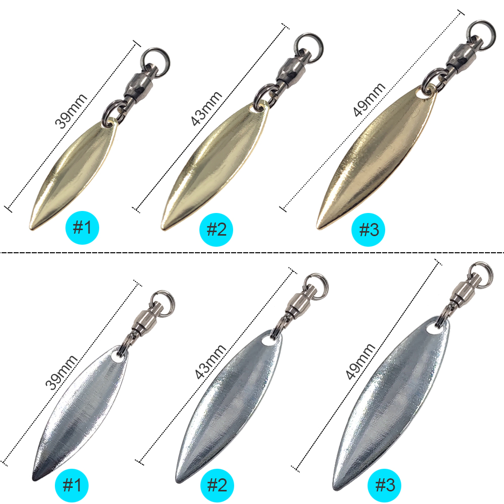 10pcs Willowleaf ใบมีด SPINNER - Fishing Lure Blade Bait บทวิจารณ์และราคา