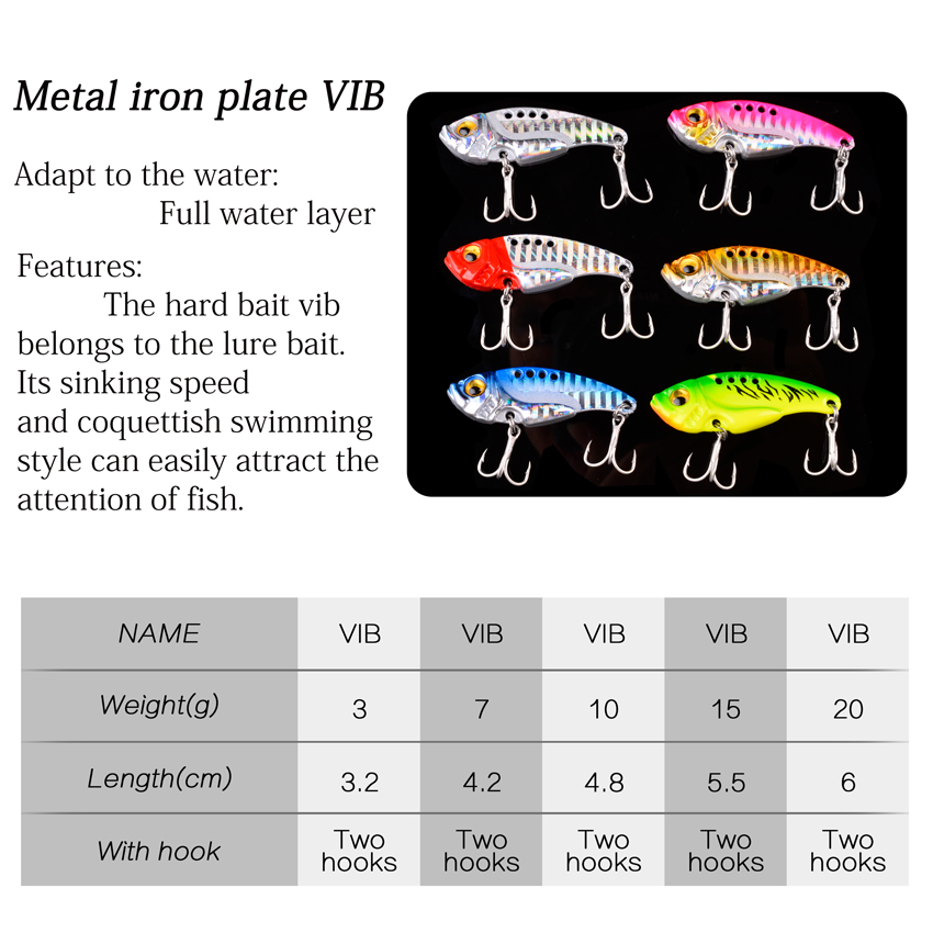6ชิ้น/ล็อต7/10/15/20G โลหะ Vib - Fishing Lure Blade Bait บทวิจารณ์และราคา