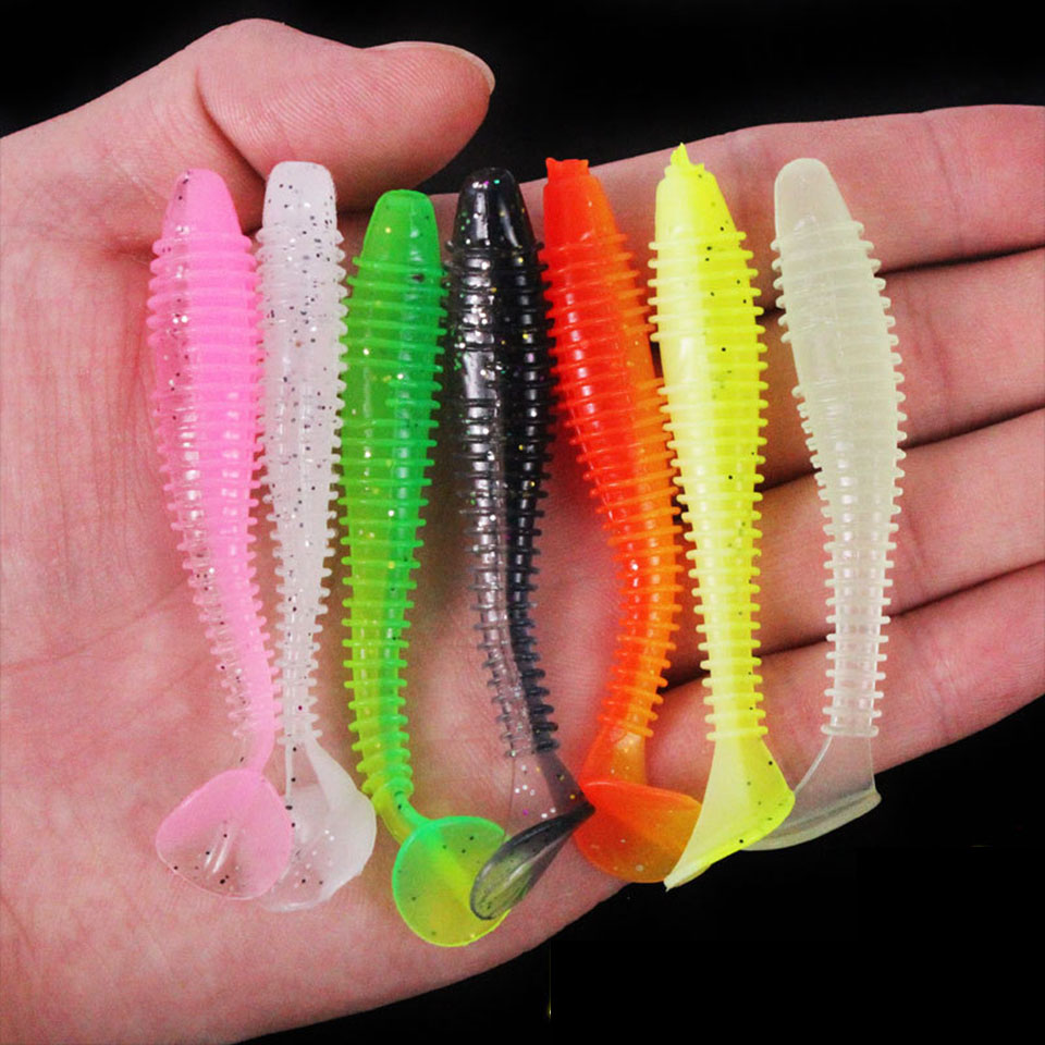 เดินปลา 10PCS Soft Lures ซิลิโ - Fishing Lure Swimbait บทวิจารณ์และราคา