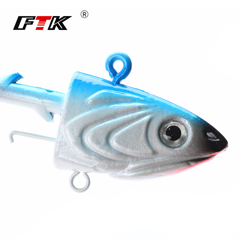 FTK 2PCS Jig Head ตะขอตกปลา 40 - Fishing Lure Soft Plastic บทวิจารณ์และราคา