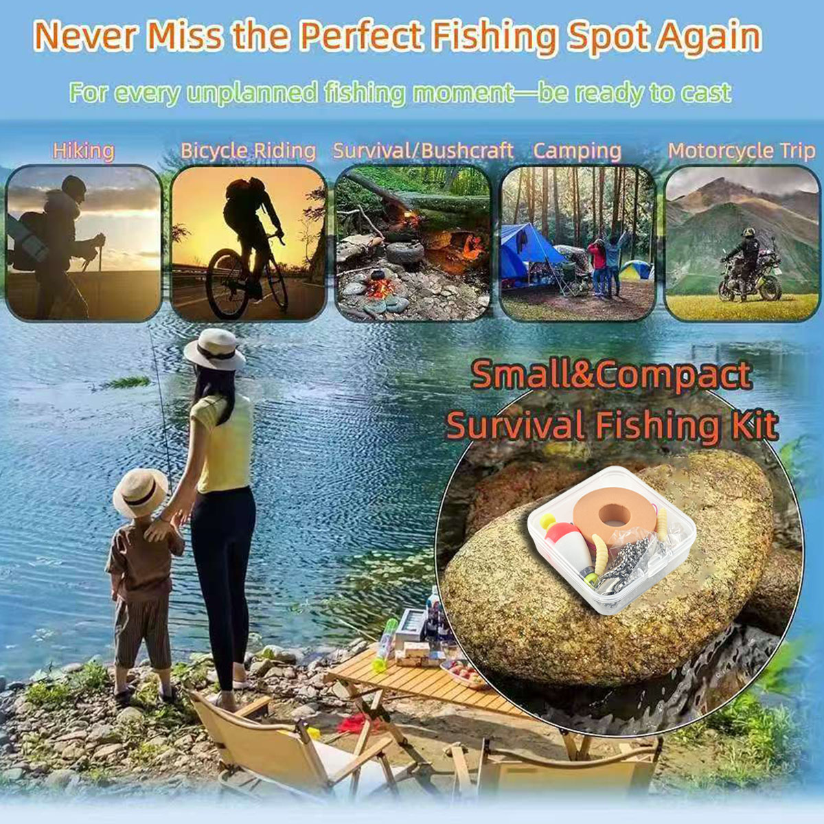 ชุดอุปกรณ์ตกปลาฉุกเฉินแบบพกพา， - Fishing Lure Kit บทวิจารณ์และราคา