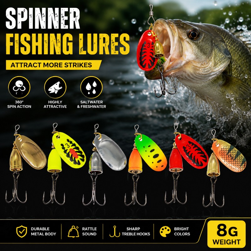 เหยื่อตกปลาแบบสปินเนอร์ 8 กรัม - Fishing Lure Blade Bait บทวิจารณ์และราคา