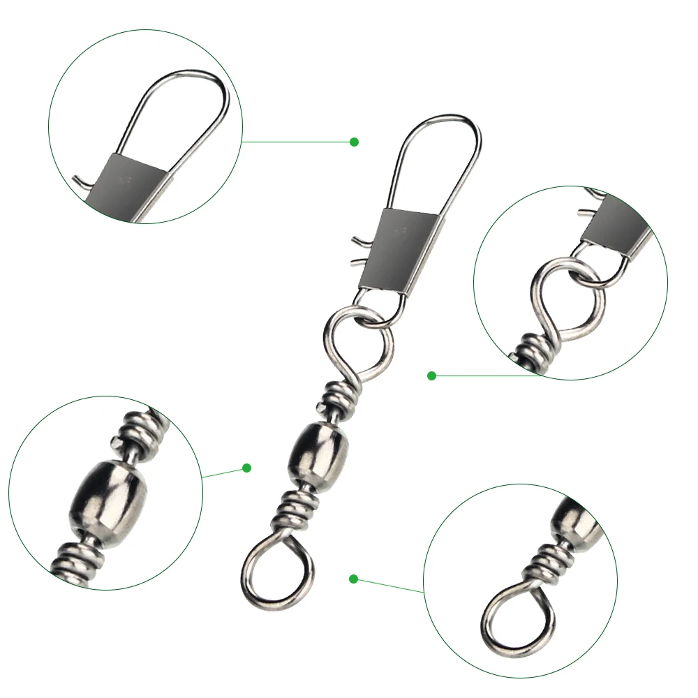 ลูกหมุนเหล็กกล้าคาร์บอน 50 ชิ้ - Fishing Lure Accessories บทวิจารณ์และราคา